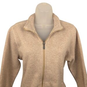 Orvis Trout Bum Full Zip Fleece Jacket‎ Womens Medium Beige Outdoor
